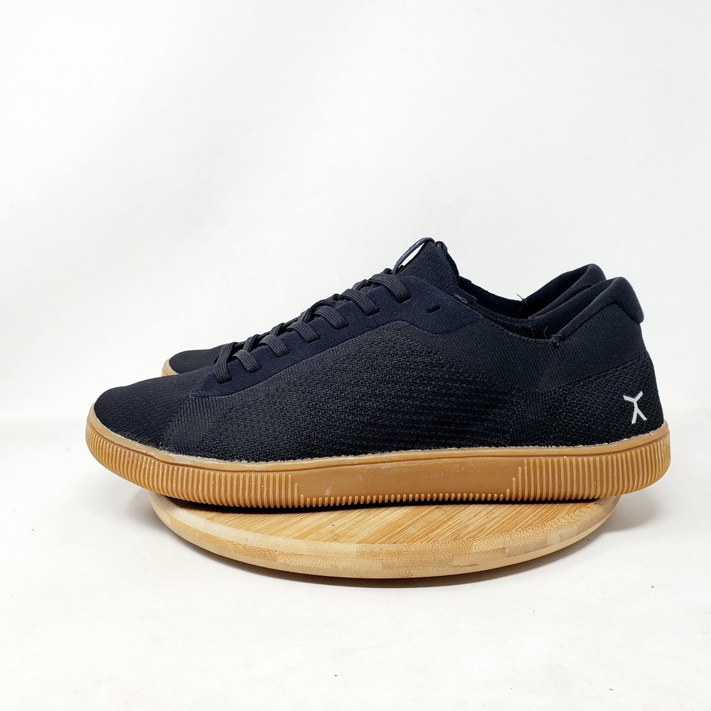 Flux Adapt Trainer Shoes Men 11 Black Knit Gum Low Minimalist Barefoot Sneaker